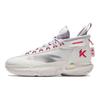 Anta Kids KT9 Comfortable Casual Shock Absorbing Wear Resistant High Top Basketball Shoes Kids Basketball Shoes White Gray 312411130-5