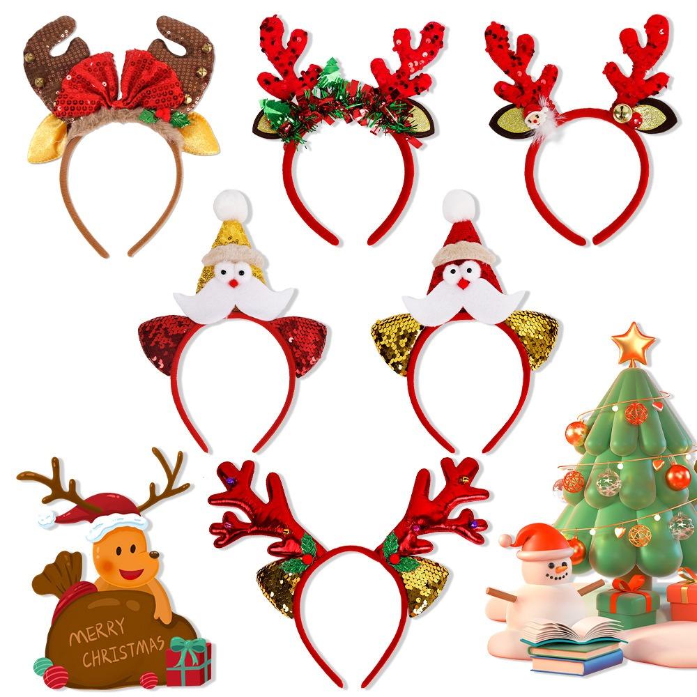 Snowman Antler Hair Hoop Red Hair Band New Headwear Christmas