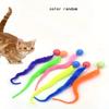 1 Piece Pet Cat Toy Fluorescent Elastic Ball Caterpillar Random Color