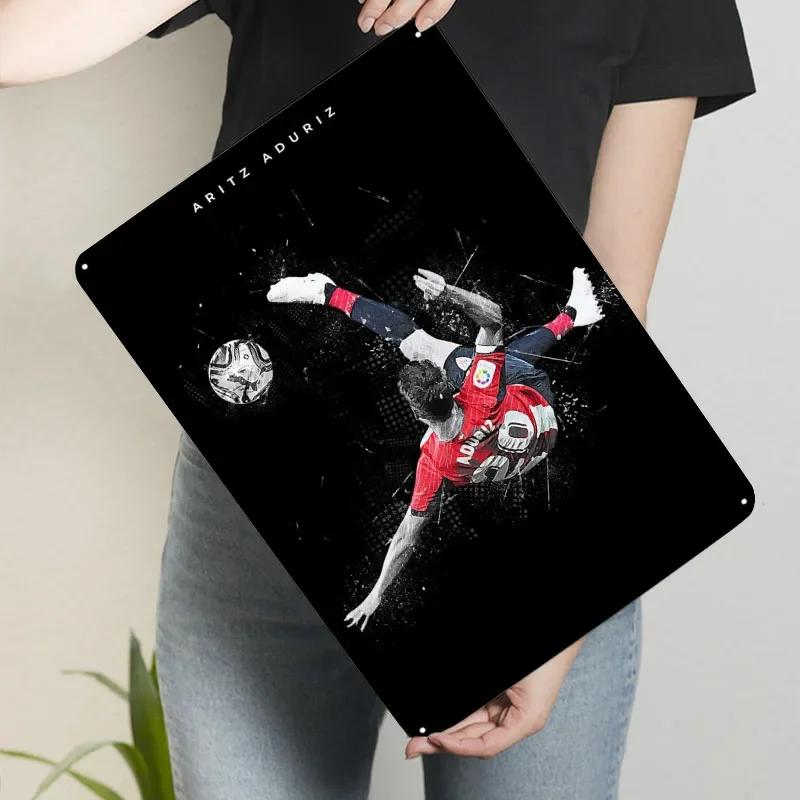 Aritz Aduriz Football Player Metal Poster Things for Room Design Customized Metal Tin Signs for Wall Art Decoration Coffee Bar