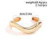 Exaggerated Heavy Industry Design Sense Metal Smooth Bracelet, Geometric Personality Wide Bracelet Braclet