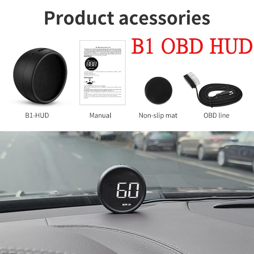 B1 OBD Speedometer OBD2 HUD Car Head Up Display Auto Fuel Consumption Speedometer Water Temperature Gauge Voltmeter B1 OBD HUD