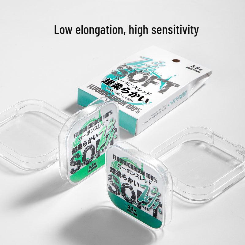 

Ultra-Durable 50m Soft Carbon Fishing Line - Super Strong, Wear-Resistant, Pure Carbon Leader 1.0
