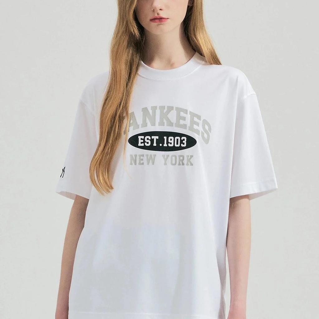 New MLB T-Shirt Unisex Ecru New York Yankees 3ATSV0843-50WHS