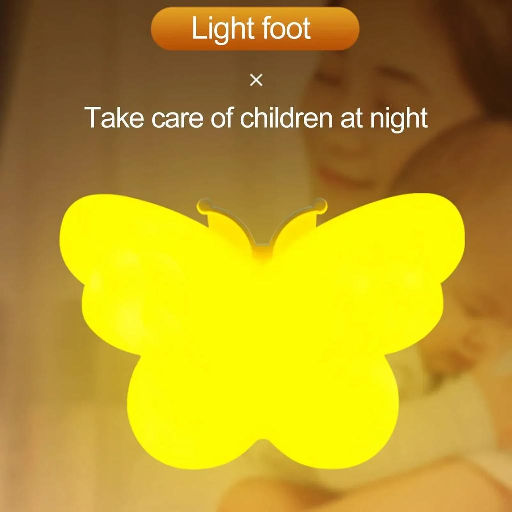 Butterfly Night Light US Plug Into Wall Auto Dusk To Dawn Smart Sensor Night Light for Living Room Bedroom Bathroom Kids
