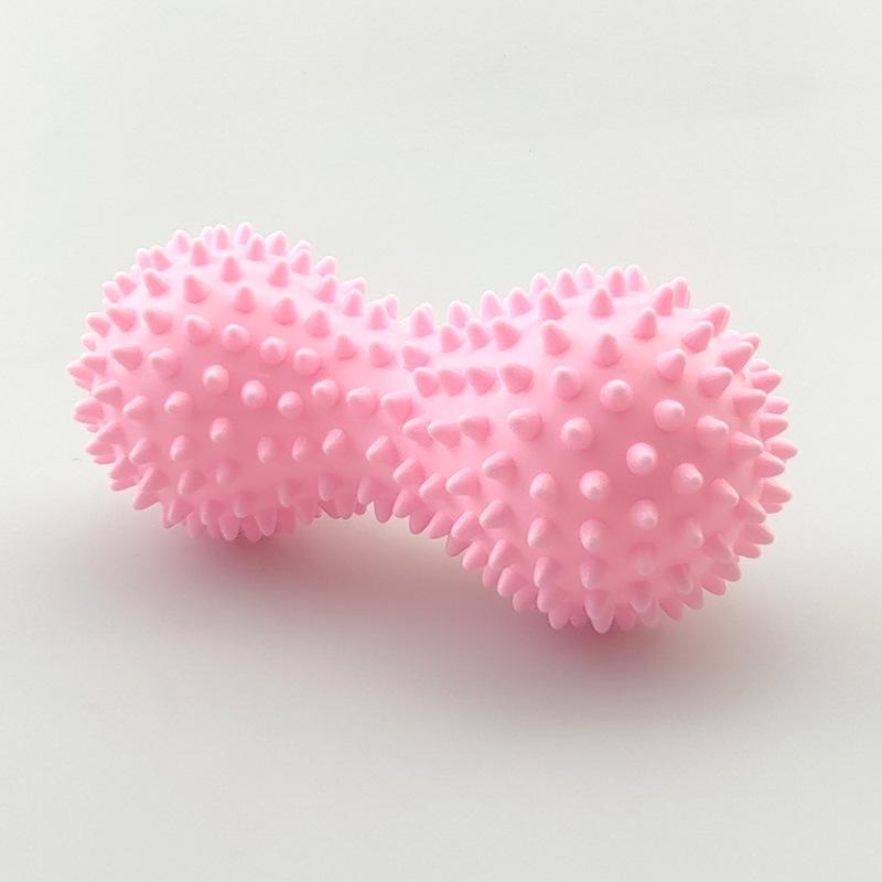 

Peanut Massage Spiky BallMuscle Pain Stress Foot Massager Relaxation Training Grip Roller Myofascial Balls for Plantar Fasc рожевий