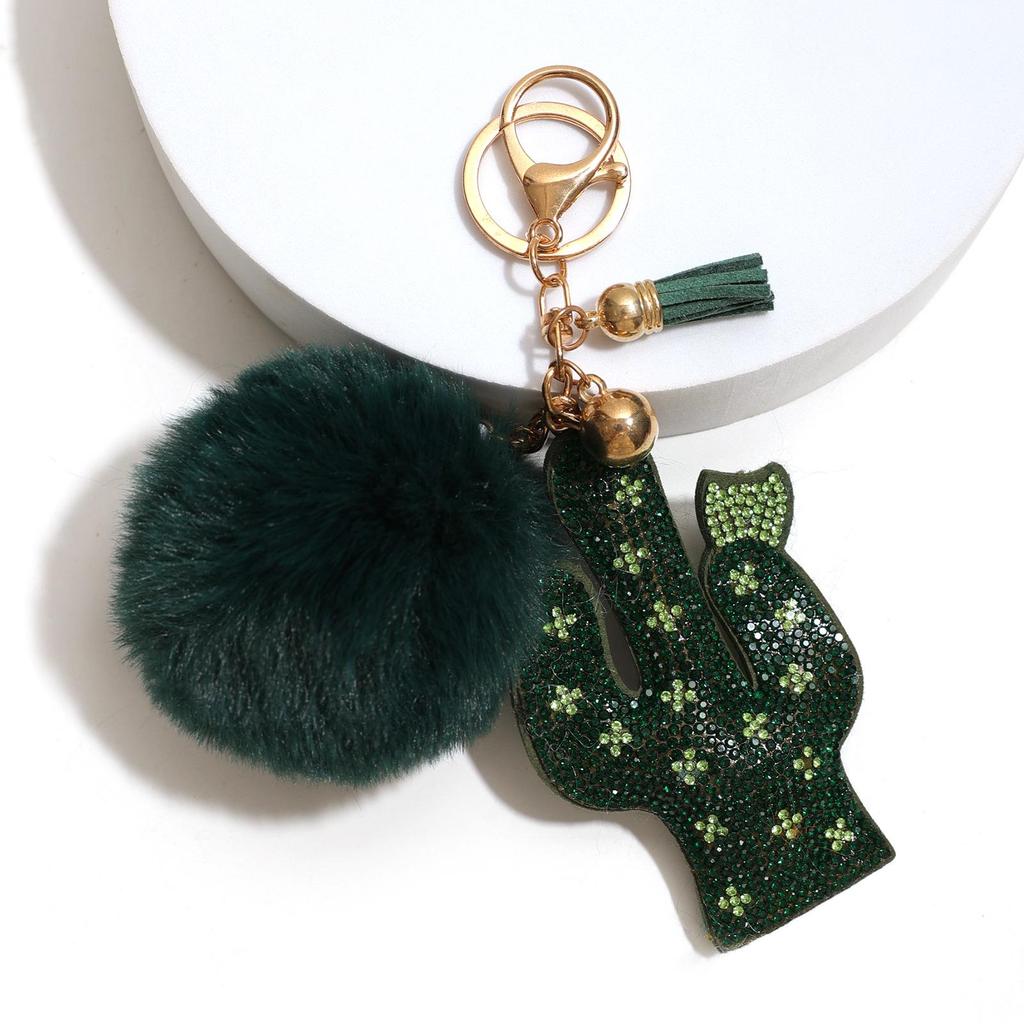 Christmas Series Rhinestone Keychain - Santa & Reindeer Pendant Handbag Charm