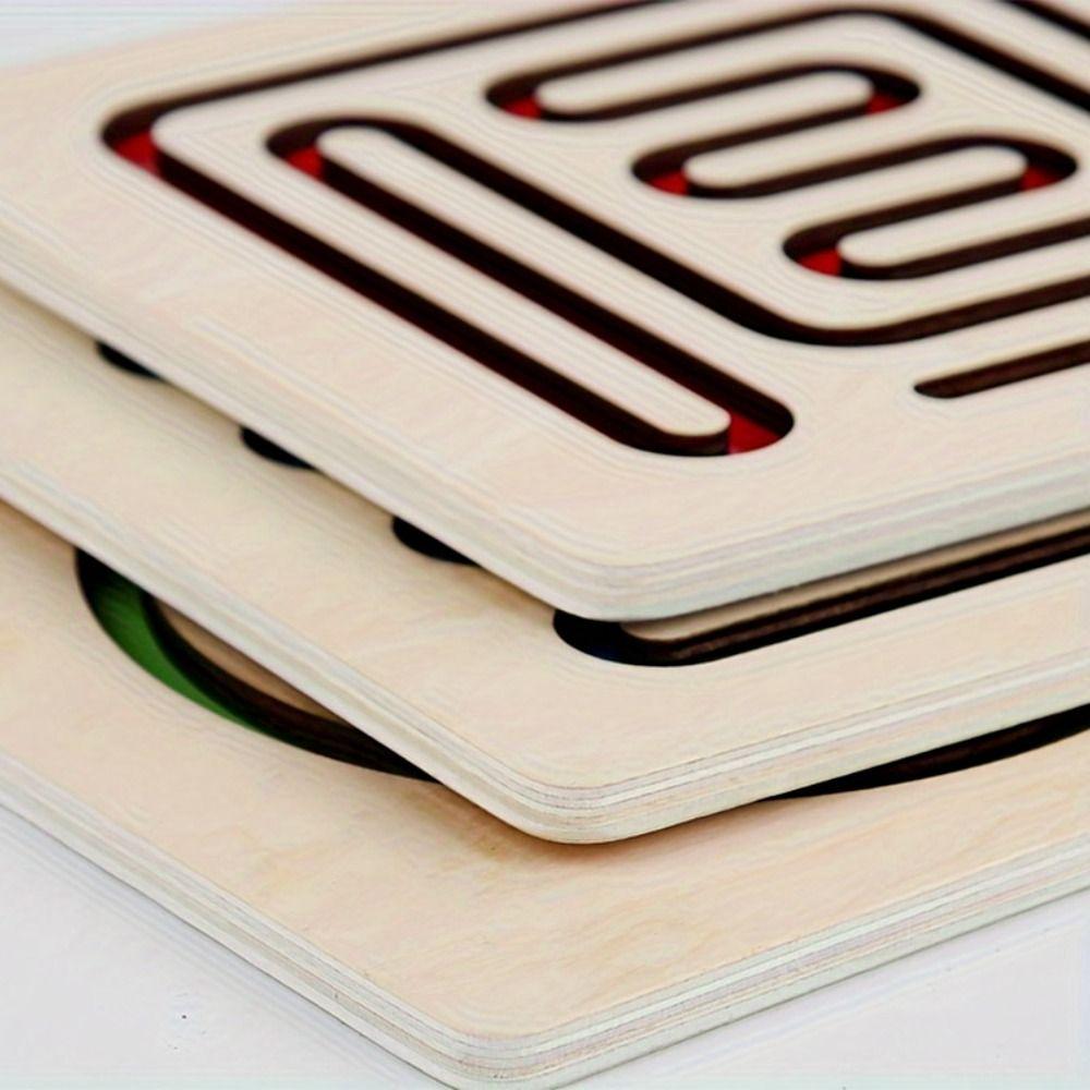 Trajectory Control Left Right Brain Puzzle Pen Movement Wooden Learning Toy Teaching Aids