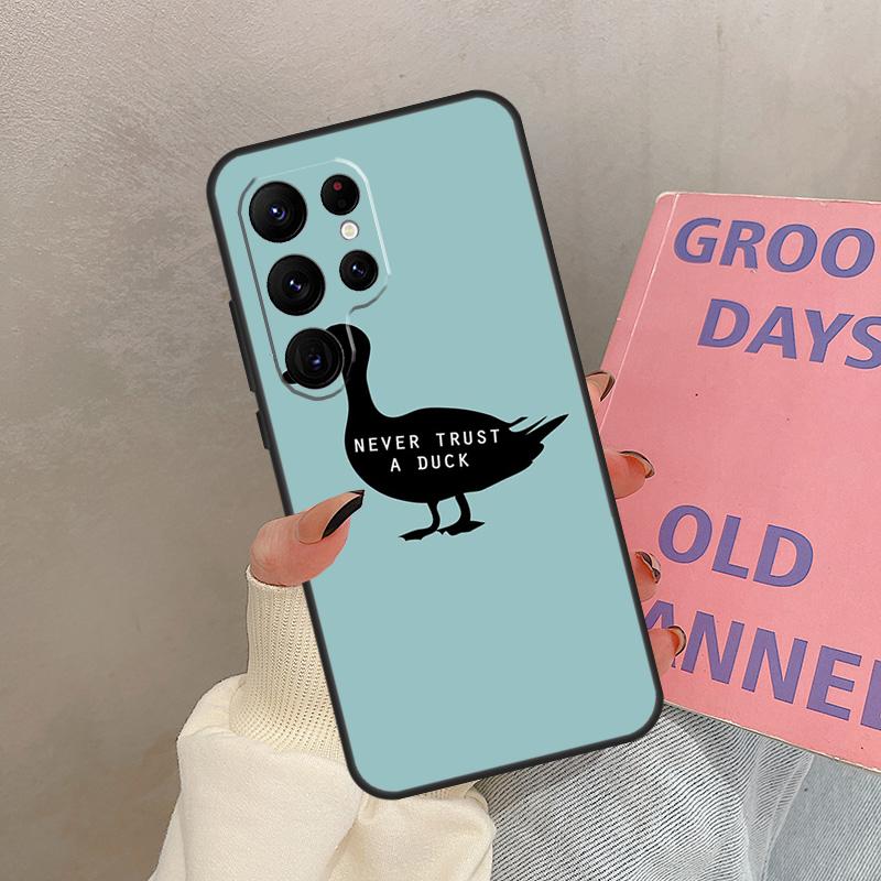 

Cute Cartoon Duck Case For Samsung Galaxy S25 Ultra S20 S21 S22 S24 S23 Ultra S9 S10 Plus S25 FE Cover Coque Galaxy S25 FE