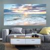 Sunset Ocean Canvas Wall Art, Beach Landscape Poster, Perfect For Living Room, Bedroom, Bathroom Decor | Modern & Vintage Style Home Aesthetic