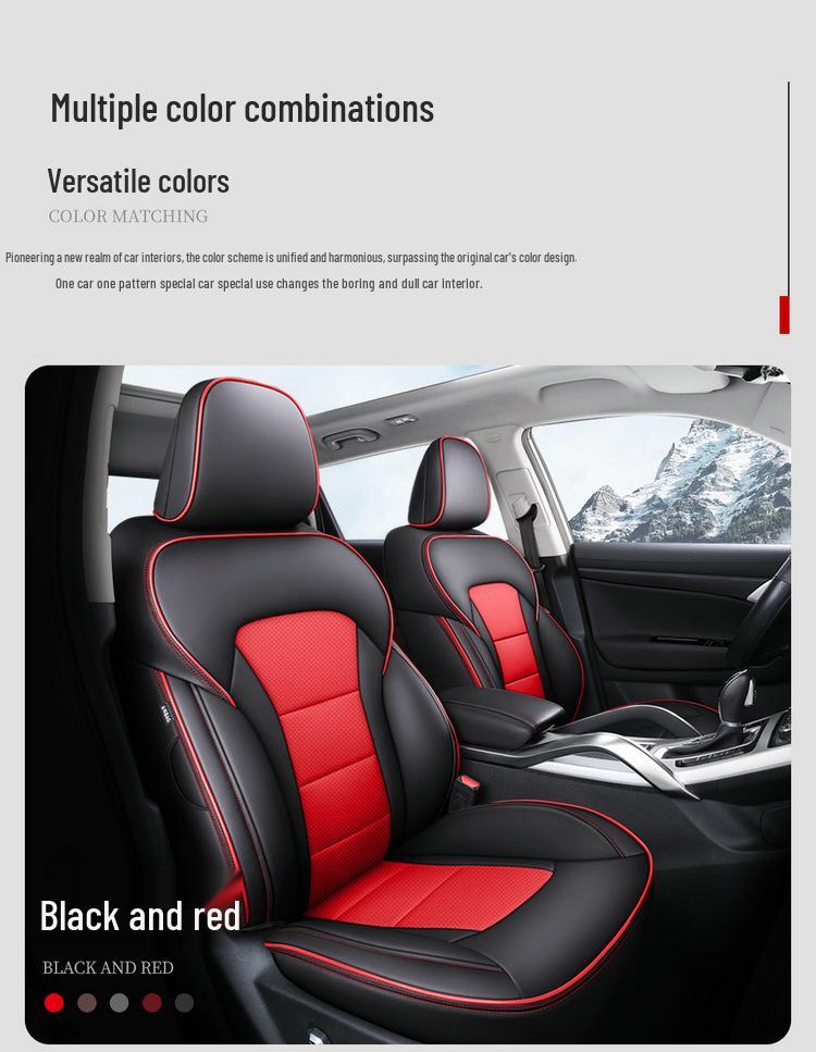 Full Surround Five-Seat Car Cover - Genuine Leather, All-Season Cushion for Any Model