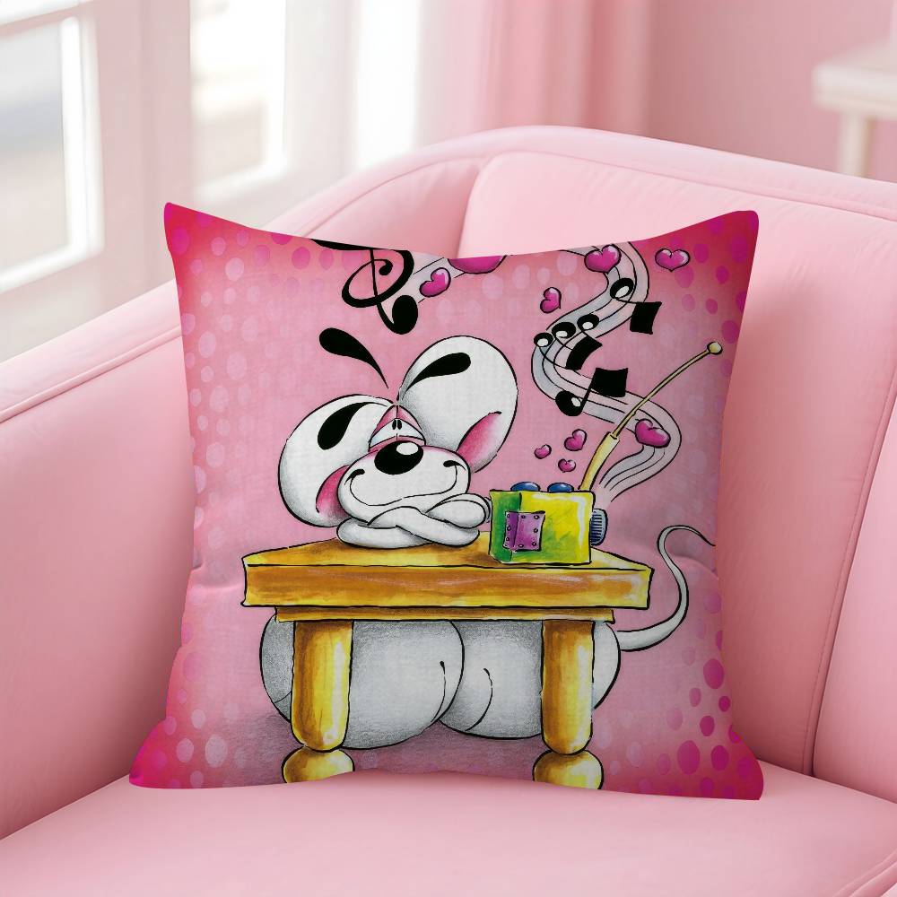 Cartoon D-Diddl Love Cute Kawaii Pillow Anime Pillow Sofa Bed Head Pillow Cover Cushion Cover Fashion
