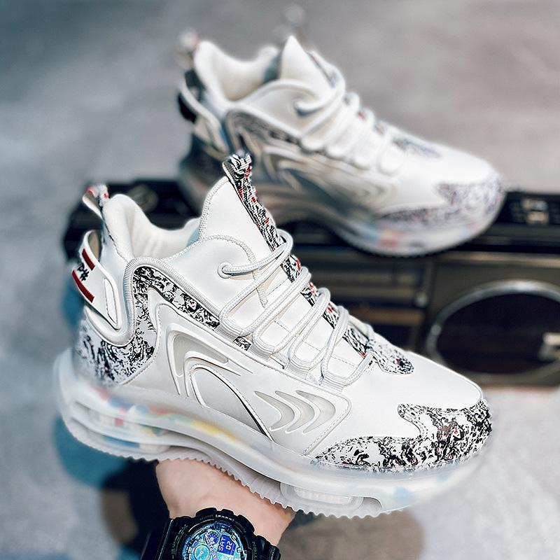 

New fashion in autumn and winter, blade popcorn sole, cool dad shoes, youth trend versatile platform leather men s shoes 44