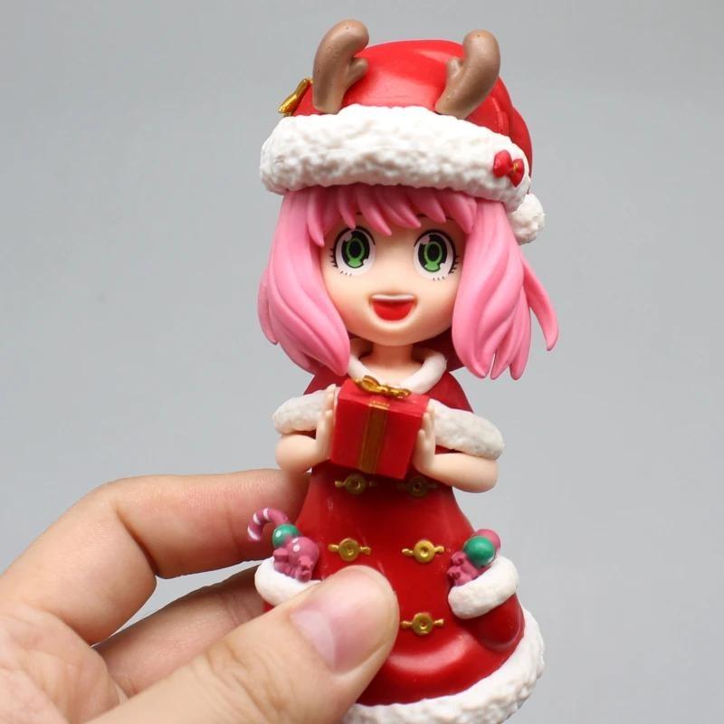 Anime FAMILY AnyaFigure Christmas Girl Doll New Year Gift Ornament PVC Movable Model