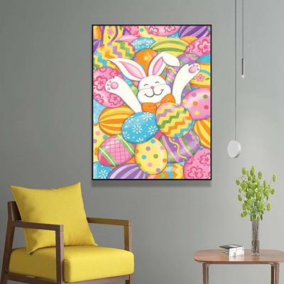 5D Diy Diamond Painting Pink Rabbit Cross Stitch Set Full Diamond Embroidery Mosaic Art Picture of Rhinestones Decor Gift