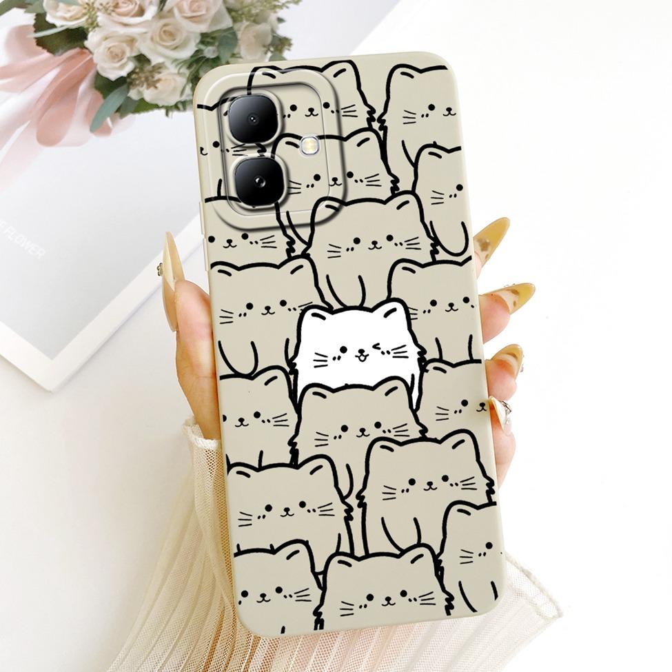 For Infinix Smart20 X6840 X6840B Phone Case For Infinix Smart 20 Cover Luxury Fashion Cute Cartoon Funny Painted Silicone Casing