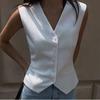 Women's Purple Cropped Vest, Spring and Autumn Slim-fit Outer Layering Tank Top