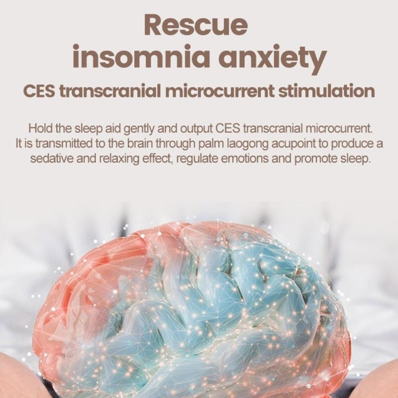 Portable Sleep Enhancement Device Double Mode Stimulation Rotating Ergonomic Design 20 Minutes Auto Timer Wristband Included Anxiety Relief Solution