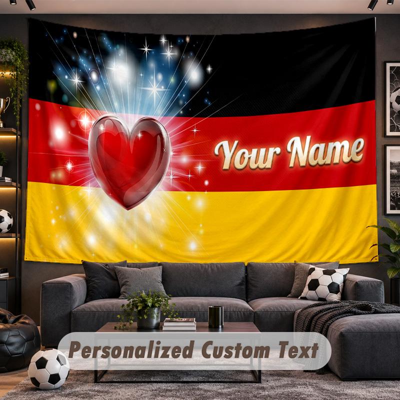 Germany national football team Personalized Tapestry Support Custom Name, Wall Art Home Decoration