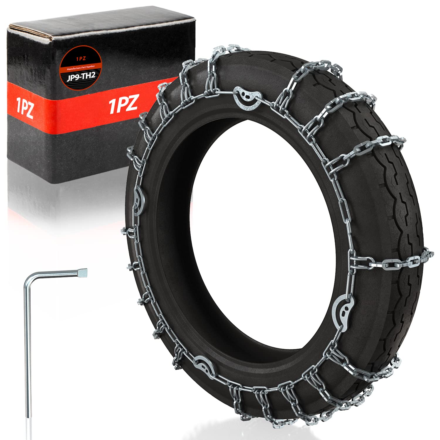 

1PZ JP9-TH2 100/90-14 Tire Snow Chain, 19 Tiers, Anti-Slip, For Normal Tires, For Motorcycles, Motorcycles, High Grip, Snowy Roads, Sand