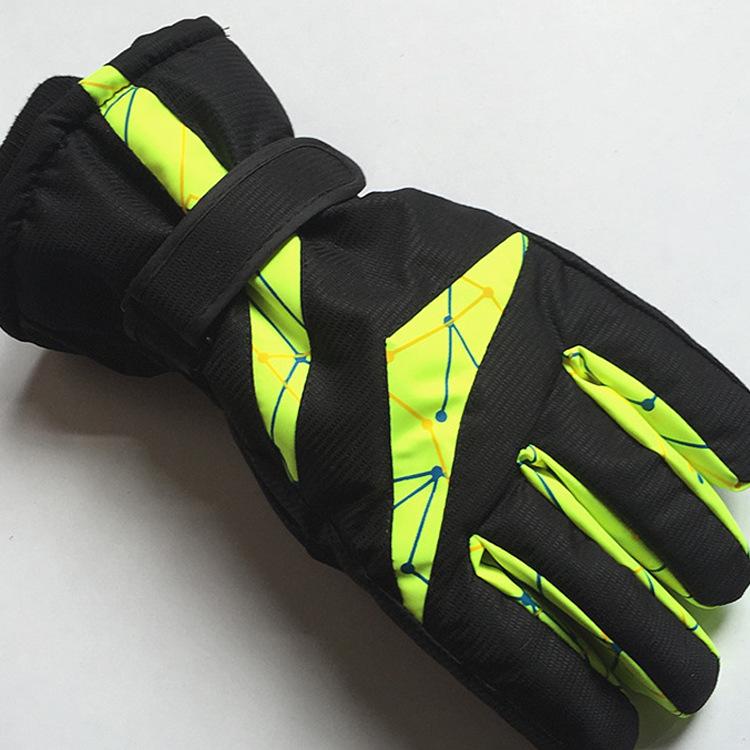 Spot Reflective Men's Winter Ski Gloves - Thick Cold-Proof Outdoor Sports Gear