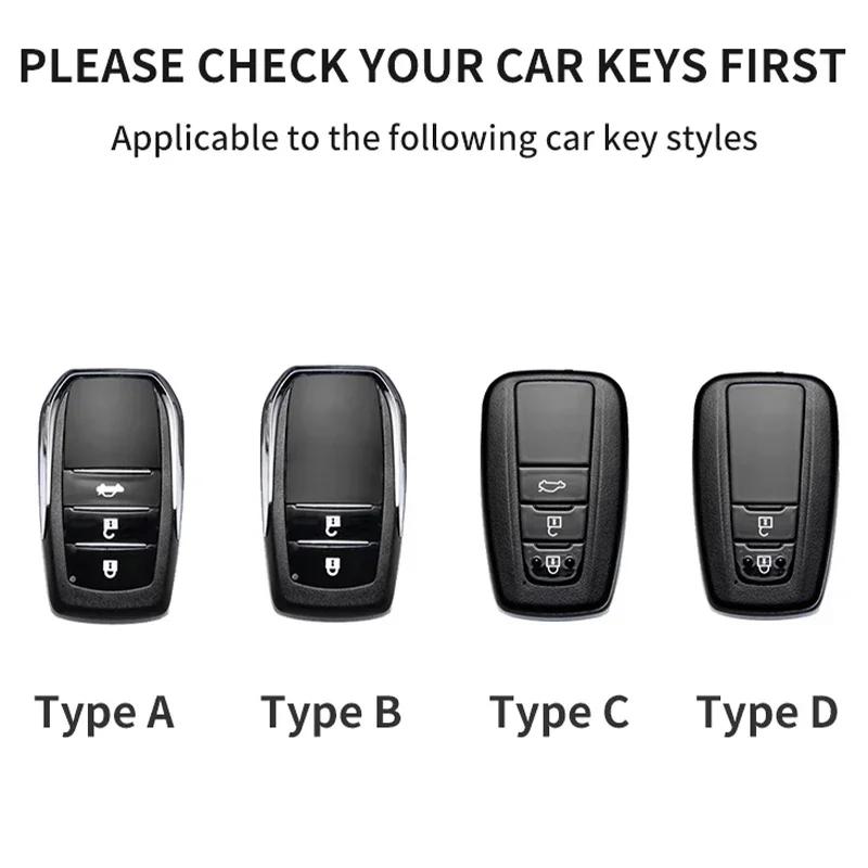 Car Key Case Cover for Toyota Land Cruiser 200 Prado Crown Yaris Cross CHR Fortuner Innova Camry Corolla Car Remote Key Bag