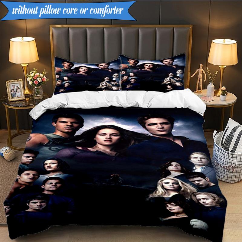 vampire Saga Romance 3pcs K-pop music group Bedding set,Ideal for Bedroom, Dormitory,Including Duvet Cover And 2pcs Pillowcases,Fan gifts