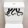 Whimsical Octopus Toilet Stickers, Waterproof Removable Self-Adhesive Decals for Bathroom Wall Decor