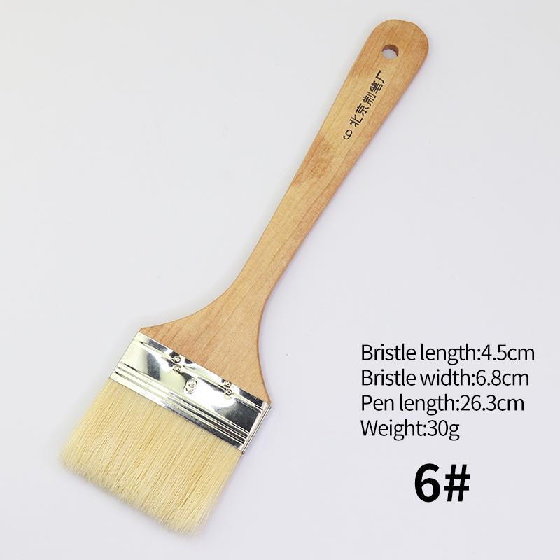 1Pc Wooden Handle Paint Brush Acrylic Watercolor Gouache Wall Oil Drawing Artist Student Painting Art Supplies