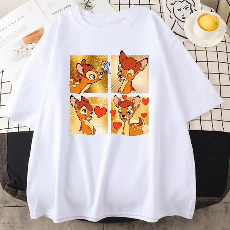 And Cartoon Print Tshirt Women Casual Round Neck Short Sleeves T Shirt FeUnisex Summer Casual Clothing Top Tee