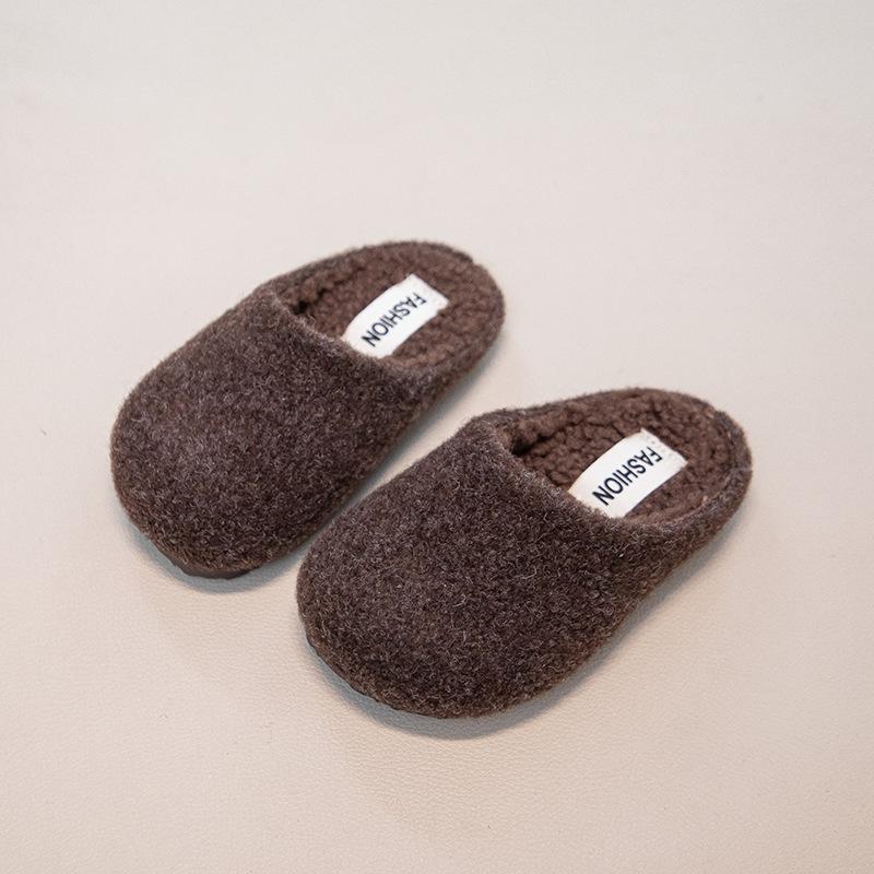 Girls' Shoes, Toe Cover Slippers, Children's Soft-soled Cotton Half-covered Cotton Shoes