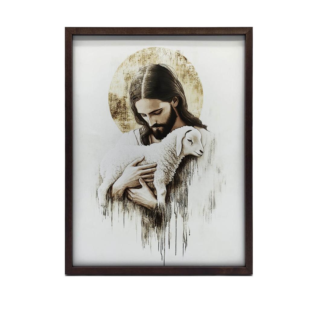 Jezus Z Barankiem Jezus Z Barankiem, 50X70 Cm, Bez Ramy, Papier Matowy 230 Gsm