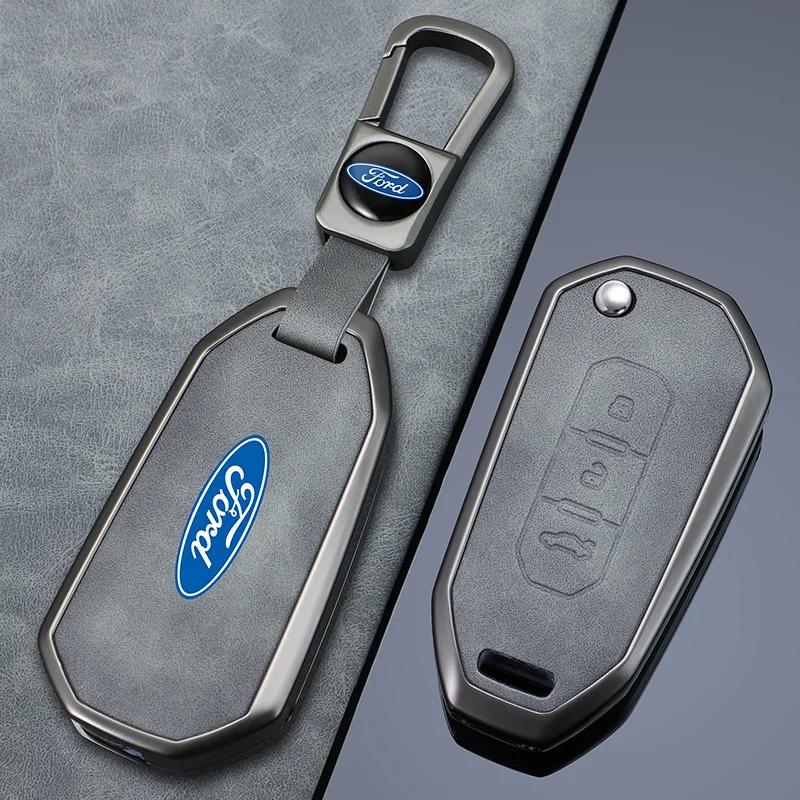 Car Sticker For Ford High-end Car Key Case Cover For Ford Territory EV EcoBoost S350 Yuhoo 7 8 Transit Custom Equator Remote Cov