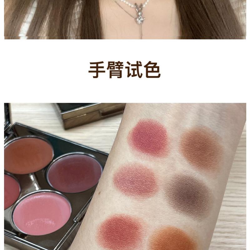 Four Color Matte Blush Palette Natural Nude Face Contour Blush For Women Makeup