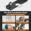 Suction Cup Storage Rack Wall Mounted No-Drill Bathroom Kitchen Drainage Organizer Carbon Steel