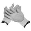 2 Pair Gray Cut Resistant Gloves Level 5 Protection HPPE Dipped Gloves for Gardening Outdoor