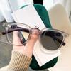 Trendy Women Men's Sunglasses for Myopia Glasses Vintage Square Frame Photochromic Minus Eyewear Anti Blue Light Eyeglasses