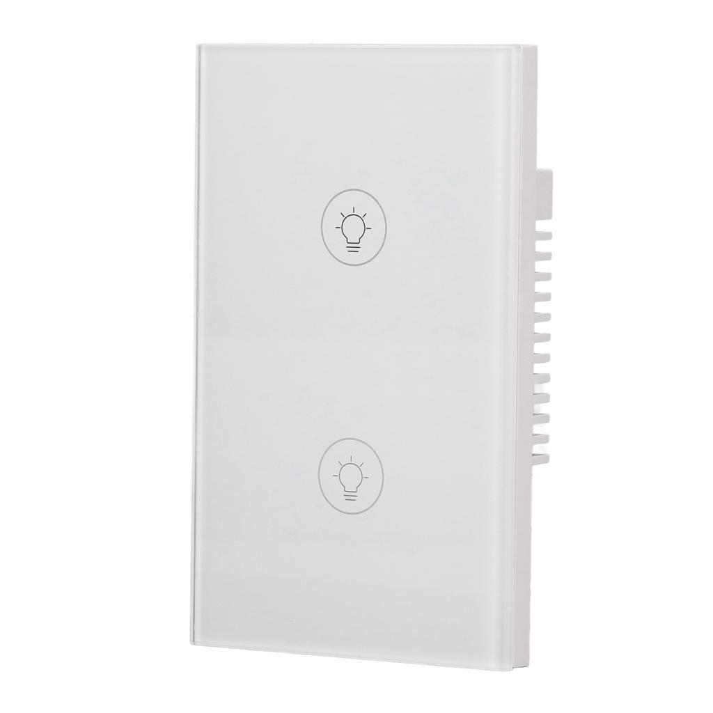 Smart Touch Wall Switch APP Control 2 Way Tempered Glass Panel Light Switch for Home Office