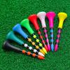 10Pcs Golf Ball Tee Striped Low-Resistance Tip Increase Flight Distance Stabilize Practice Training Golf Ball Holder Golf Training