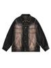 American Retro Rough Edge Washing Gradual Change Denim Jacket Men'S And Women'S Season American High-End Lapel Jacket