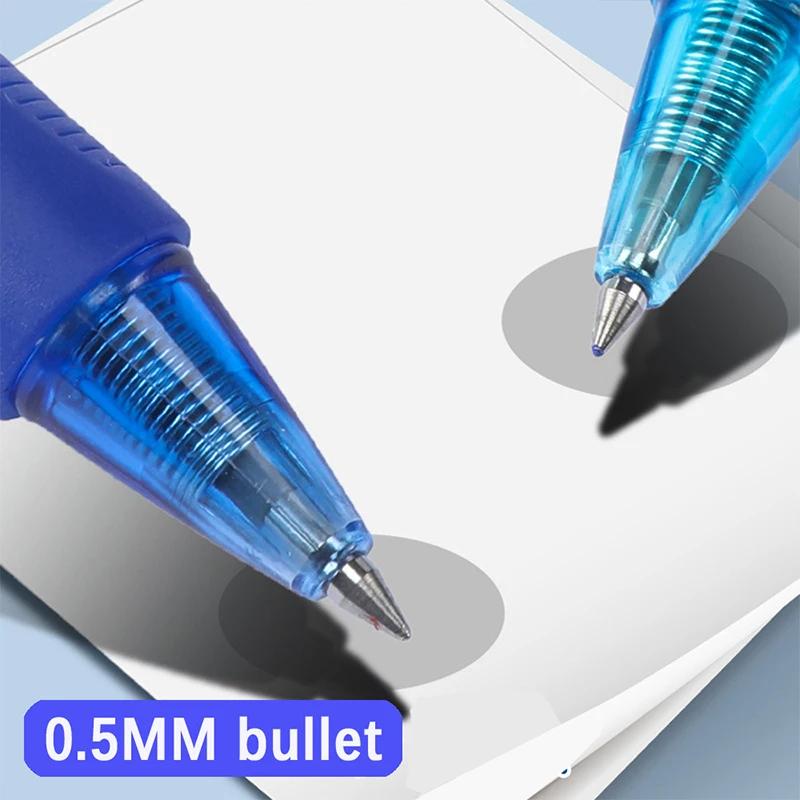 0.5mm High-Capacity Erasable Gel Pen Set Translucent Rod Blue Black Magic Ink Washable School Office Stationery Supplies