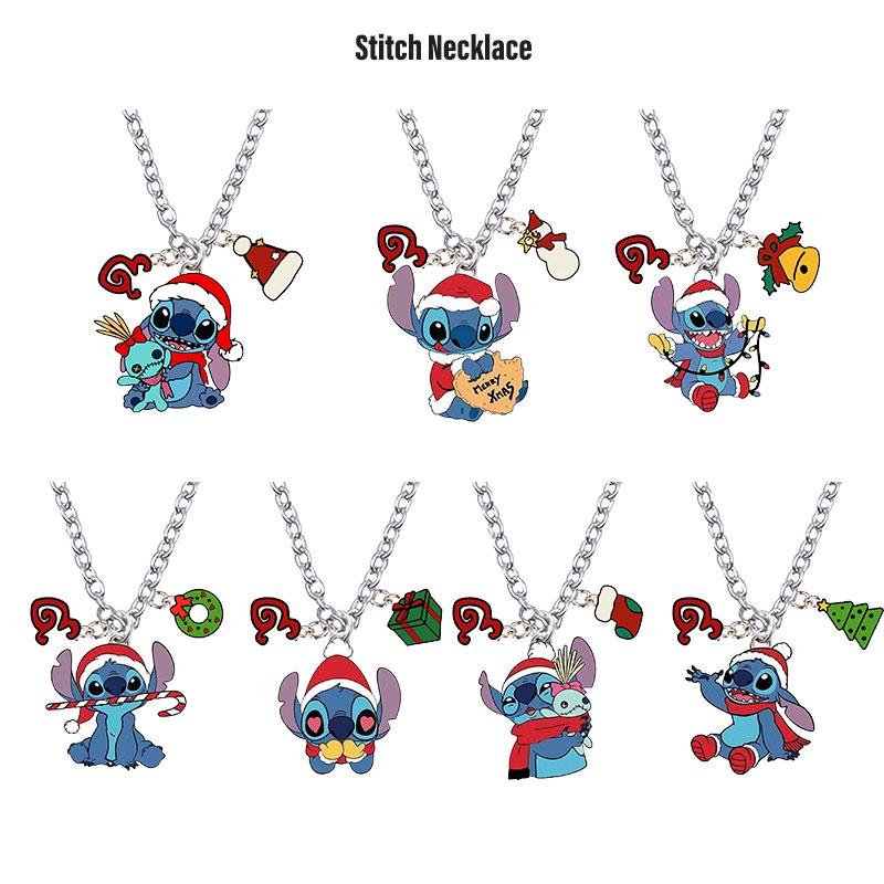 Cross-border New Christmas Pendant Cartoon Star Baby Stitch Necklace Anime Peripheral