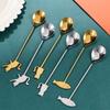 Cute Dessert Stainless Steel Cat Home Fish Stirring Tool Coffee Accessories Milk Spoon Teaspoon