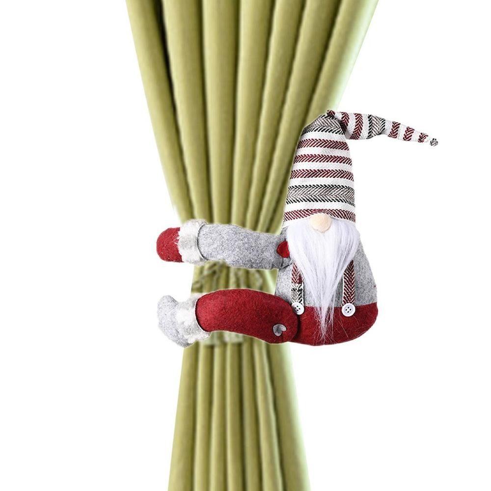 Hanging Forest Old Man Curtain Buckle Reusable Santa Curtain Fastener  Christmas Gift