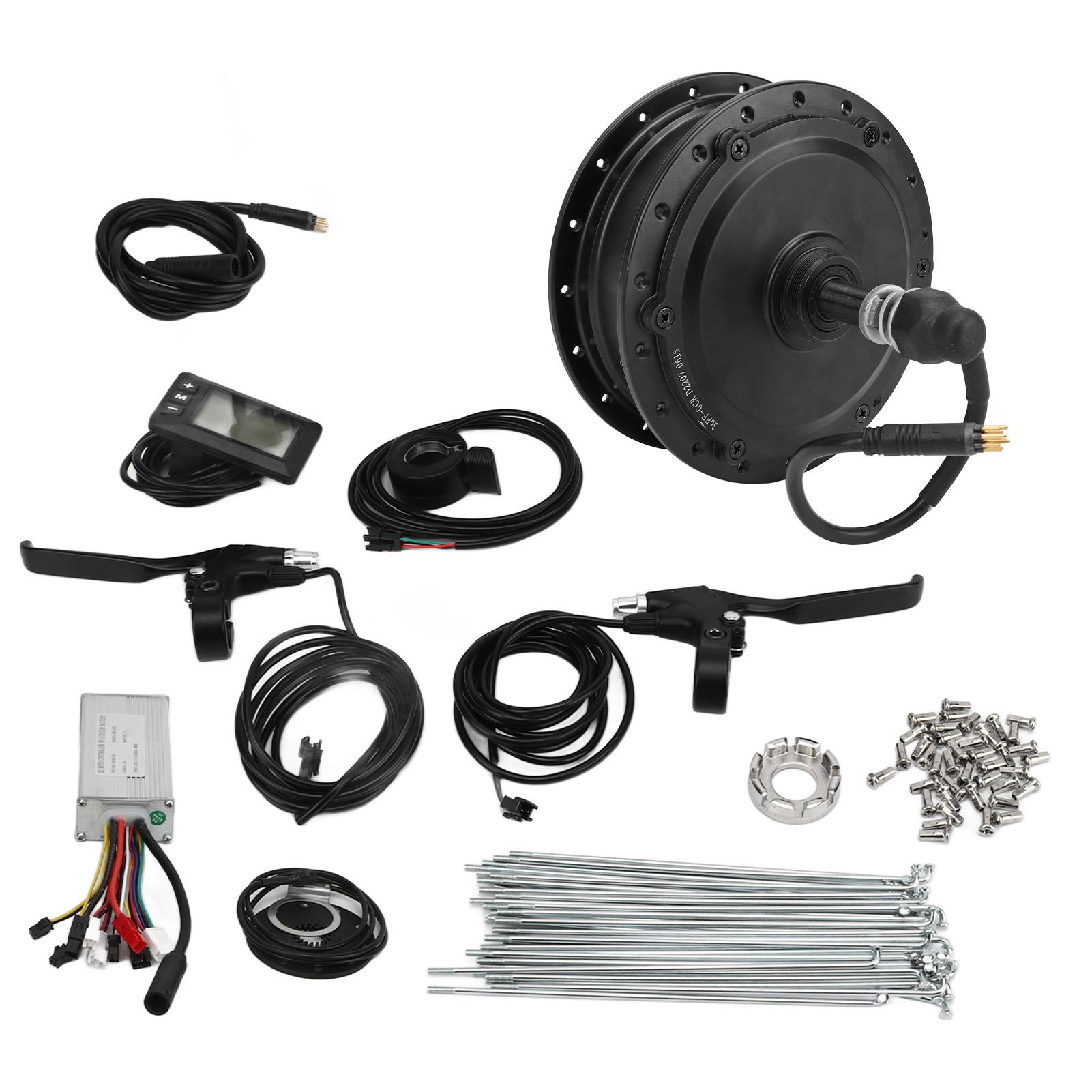 

36V 500W Rear Drive Flywheel Motor Controller GD01 Panel Kit Mountain Bike Retrofitting Kit For 26in Rim Spokes