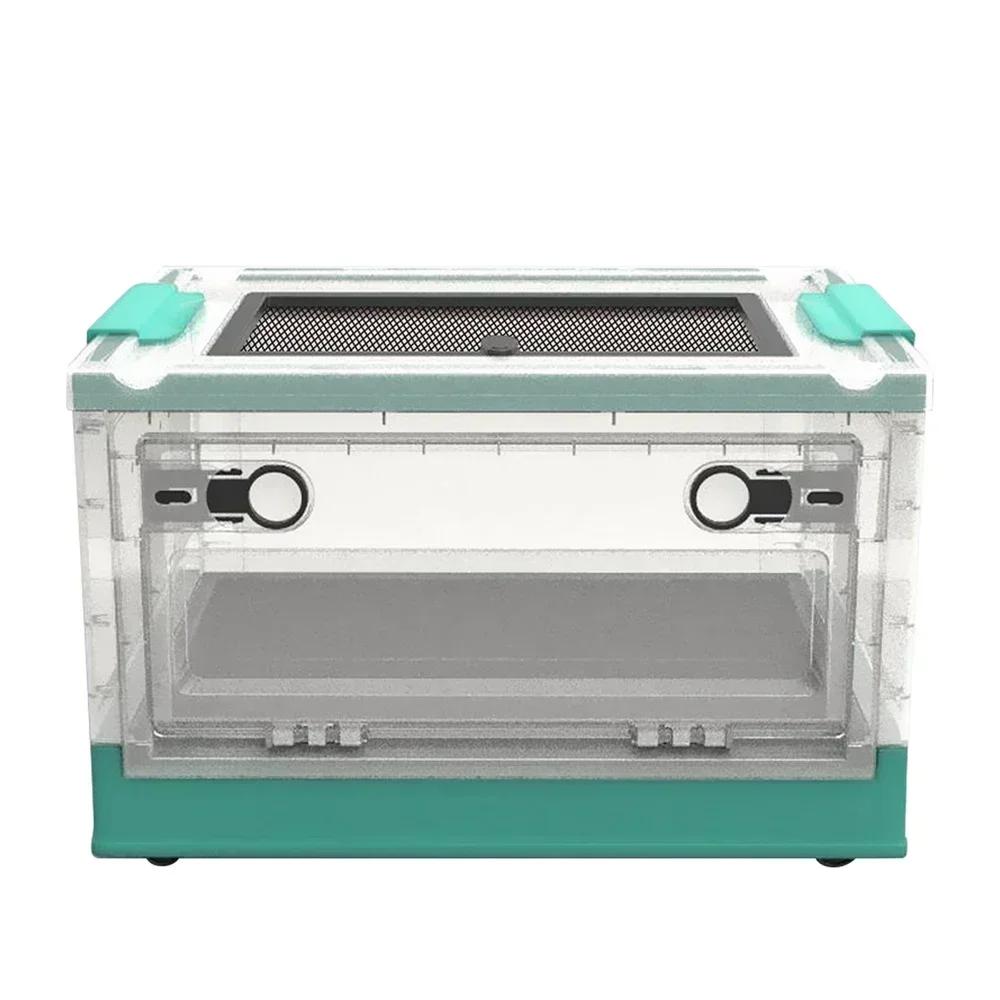 Transparent Plastic Breeding Box Portable Enclosure Reptile Transport Container Mini Incubator for Small Animals and Amphibians