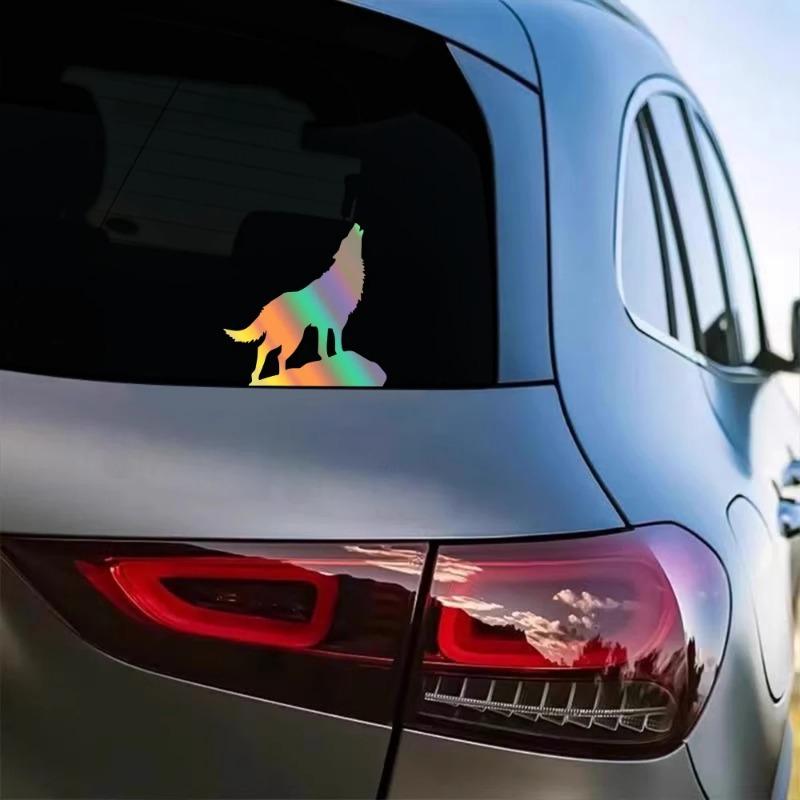 Adesivo per Auto Lupo che Ulula Decalcomanie Finestrino Personalizzato Creativo Fauna Selvatica Camion Moto Camper Laptop Grafiche in Vinile Accessori