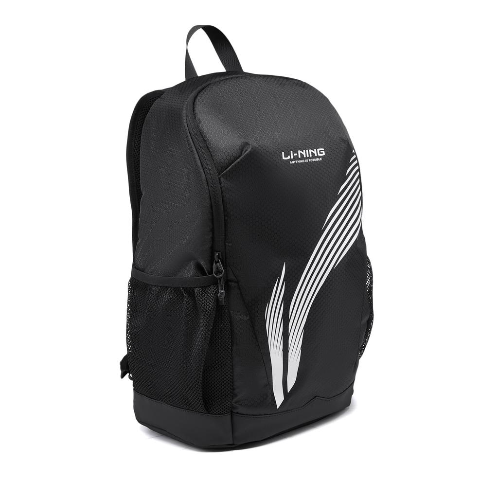 Li Ning Polyester Backpack Regular Unisex Basic Black ABSW287-1