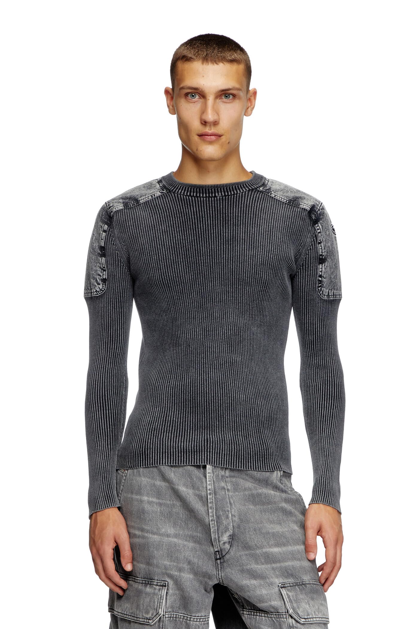 

Pullover Knit A168670QMAN XS Gray 900 [Diesel] Men s K-MARTIN сірий колір