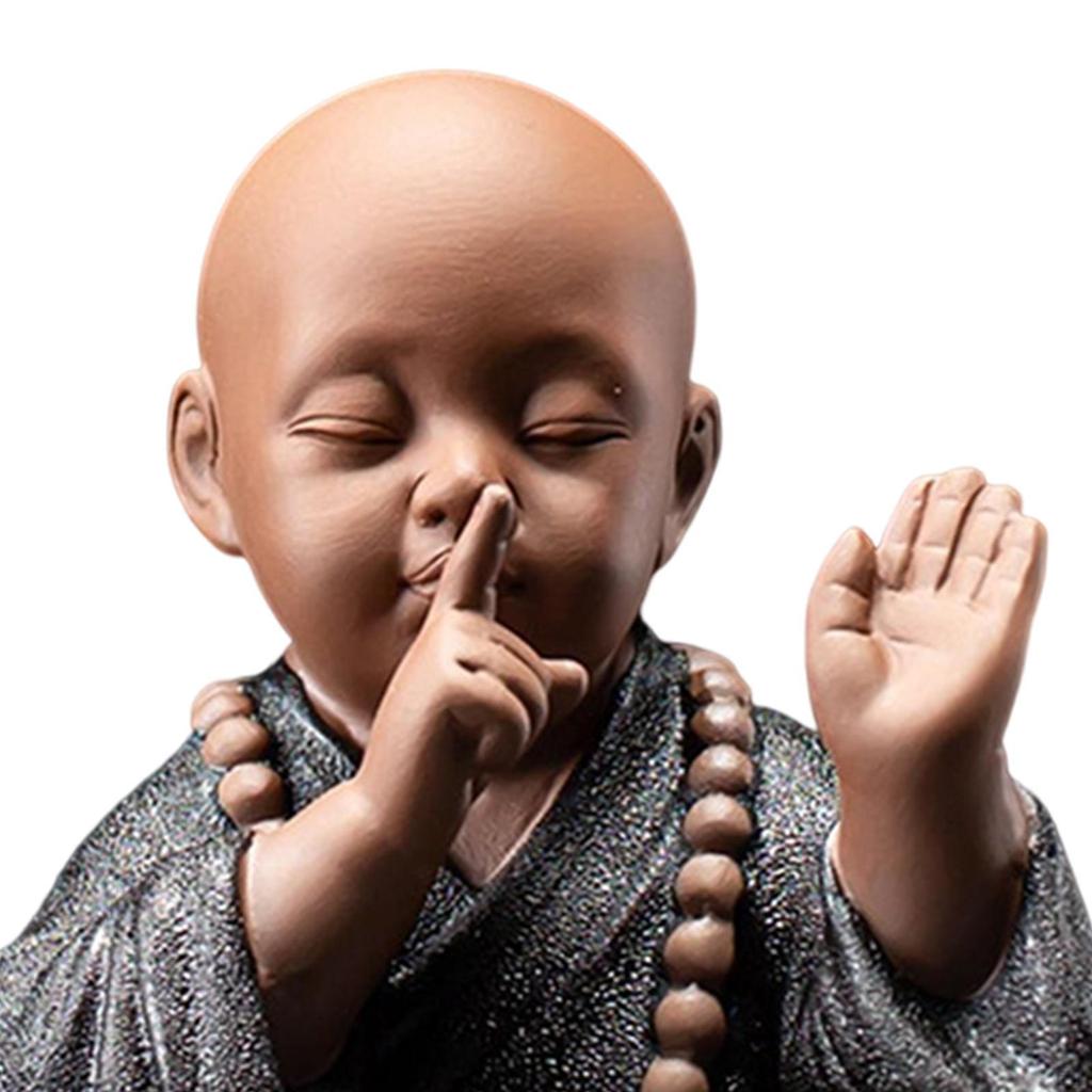 Creative Little Monk Ornaments Handicraft Landscape Ceramic Dolls Sculpture Statue for
